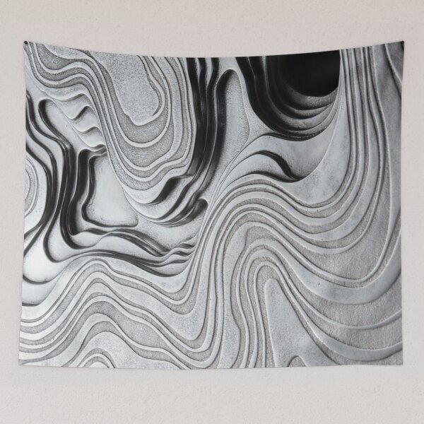 Item preview, 3D Topographic Contour Map Abstract Silver Stone Relief Pattern designed and sold by LYAN-STORE.