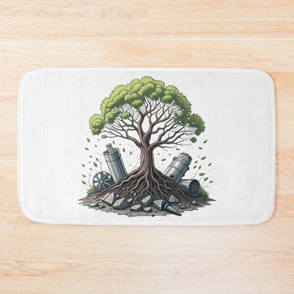 Item preview, Nature reclaims industrial remnants symbolizing renewal designed and sold by Ag49D.
