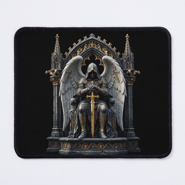 Item preview, Hooded Warrior Angel with Golden Sword — Gothic Sculpture designed and sold by David Mateo ArtWorks.