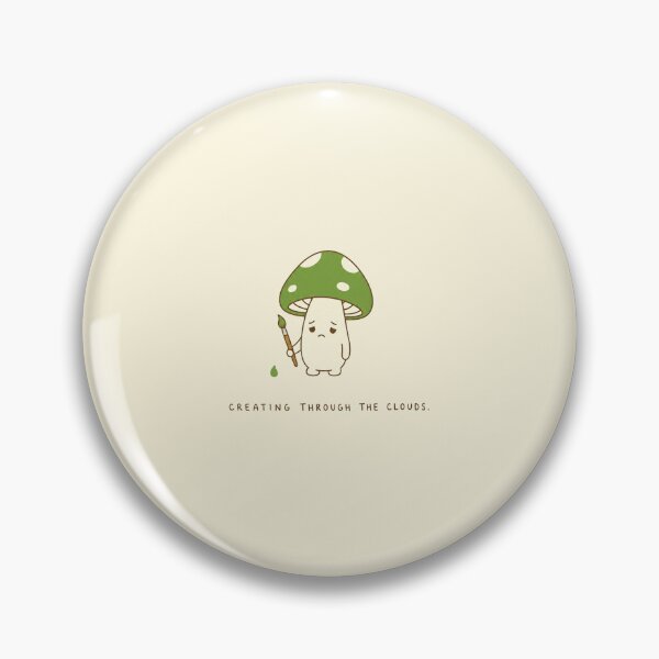 Item preview, Creating Through the Clouds Shirt, Sad Mushroom Artist T-Shirt, Cute Artist Gift, Kawaii Mushroom Tee, Creative Introvert Shirt, Painter Aesthetic Graphic Tee designed and sold by KAYJAY DESIGNS.