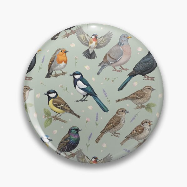 Item preview, Garden Birds – Decorative Birdwatching Seamless Pattern designed and sold by The Digital Compass.