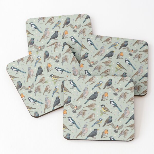 Item preview, Garden Birds – Decorative Birdwatching Seamless Pattern designed and sold by The Digital Compass.