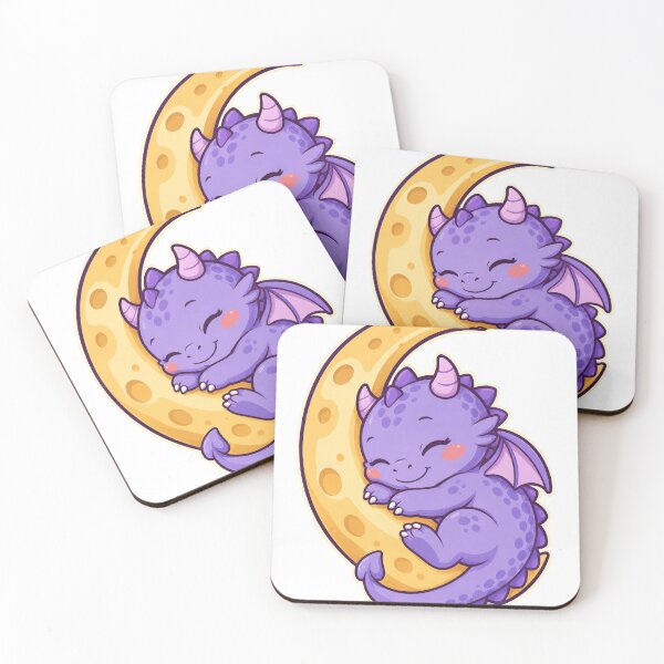 Item preview, Cute Purple Dragon Sleeping on Moon designed and sold by Lobory.