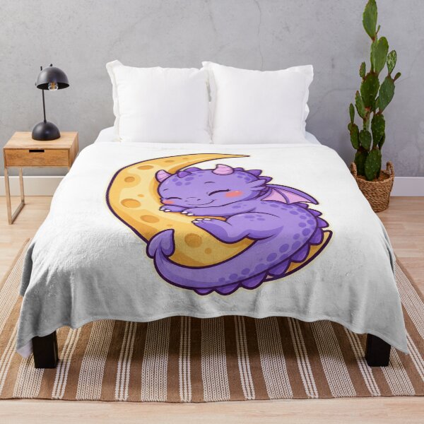 Item preview, Cute Purple Dragon Sleeping on Moon designed and sold by Lobory.