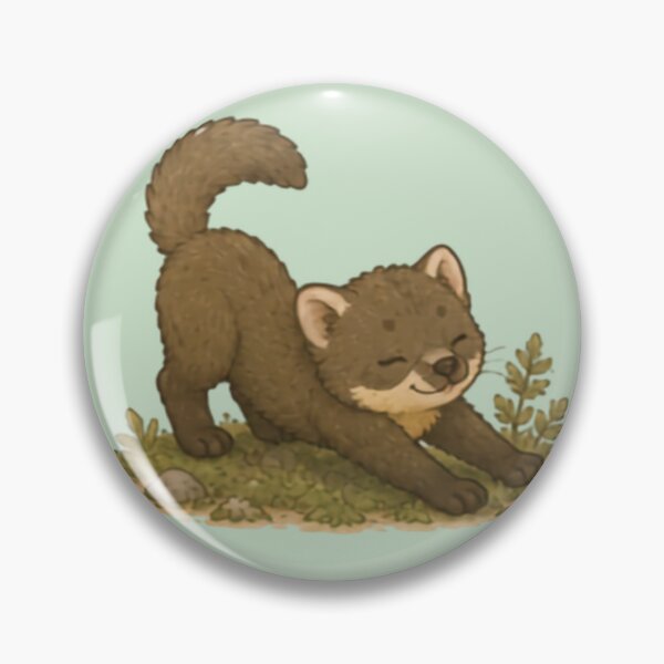 Item preview, Morning Stretch Pine Marten designed and sold by MellowMunchkins.