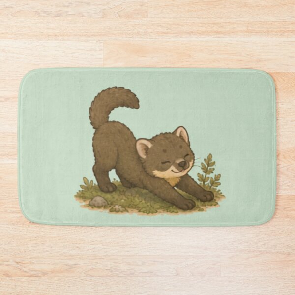 Item preview, Morning Stretch Pine Marten designed and sold by MellowMunchkins.