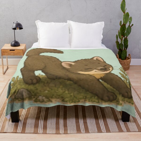 Item preview, Morning Stretch Pine Marten designed and sold by MellowMunchkins.