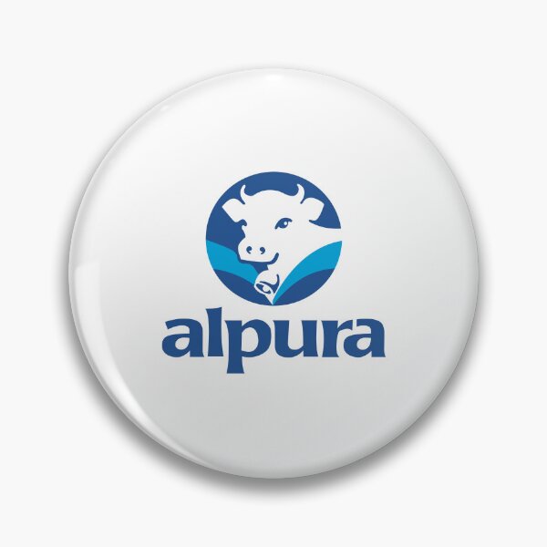 Artikelvorschau, Alpura Dairy Kuhglocke Blaues Emblem Logo entworfen und verkauft von junpart.