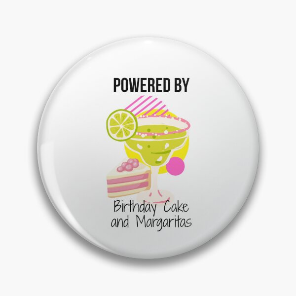 Item preview, Powered by Birthday Cake and Margaritas | Funny Birthday Margarita Lover Gift designed and sold by luckyhue.