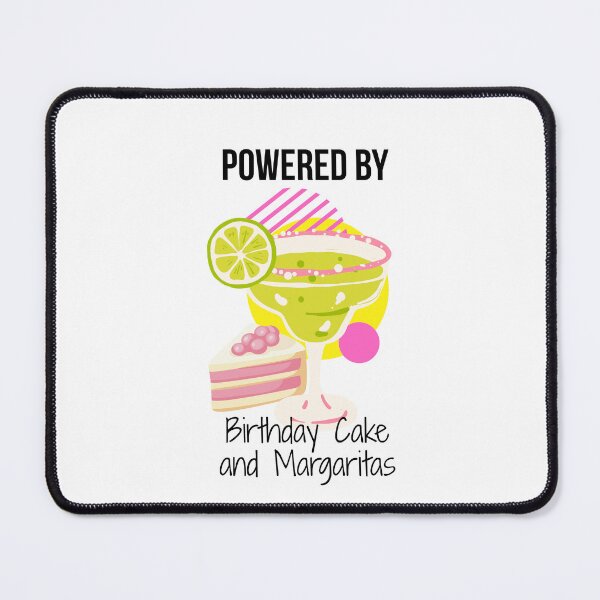 Item preview, Powered by Birthday Cake and Margaritas | Funny Birthday Margarita Lover Gift designed and sold by luckyhue.
