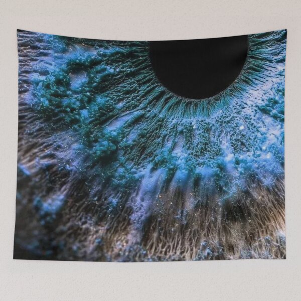 Item preview, Deep Blue Eye Iris Macro Cosmic Human Pupil Texture Art designed and sold by LYAN-STORE.