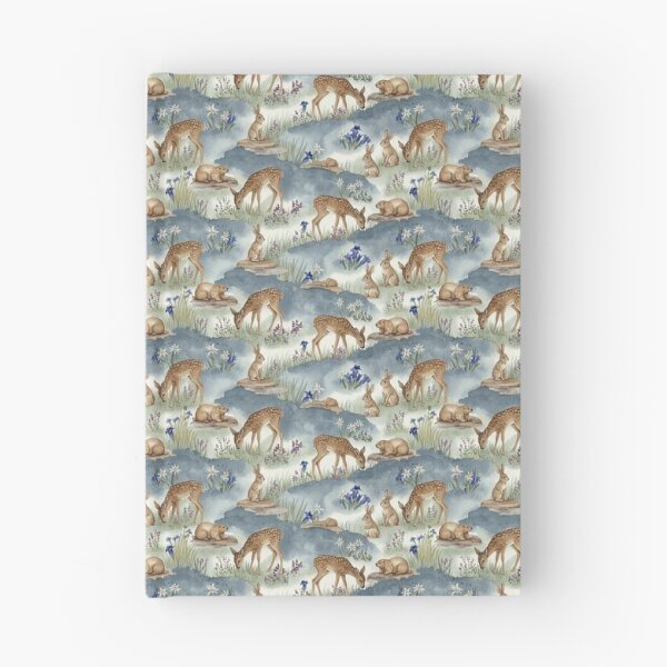 Item preview, Watercolour Deer & Meadow Rabbits – Cottagecore Woodland Seamless Pattern designed and sold by The Digital Compass.
