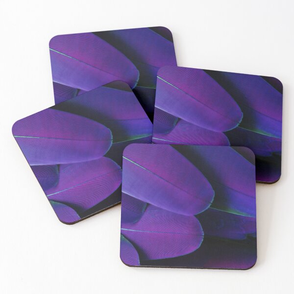 Item preview, Vibrant Purple Feather Texture Neon Iridescent Parrot Plumage Macro designed and sold by LYAN-STORE.