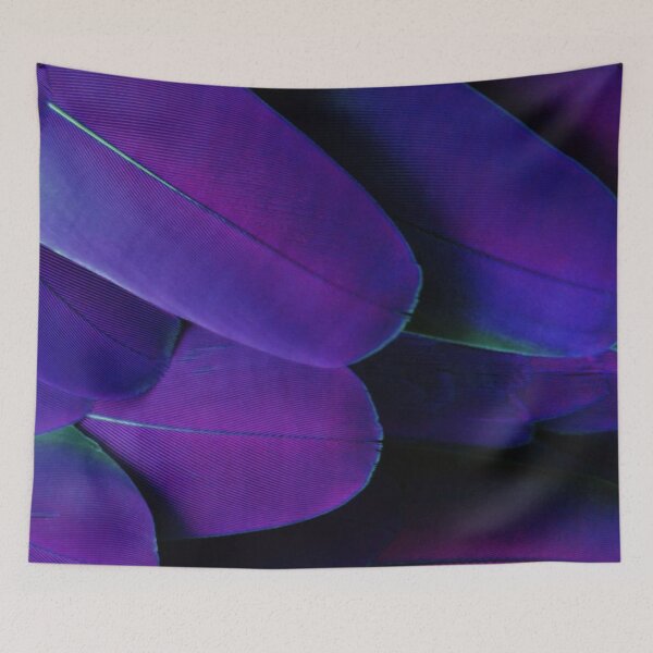 Item preview, Vibrant Purple Feather Texture Neon Iridescent Parrot Plumage Macro designed and sold by LYAN-STORE.