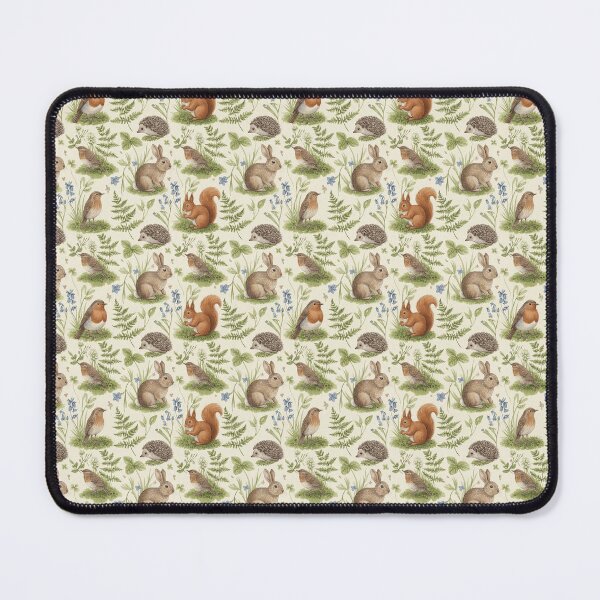 Item preview, Woodland Rabbits & Hedgehogs – Cozy Forest Seamless Pattern designed and sold by The Digital Compass.