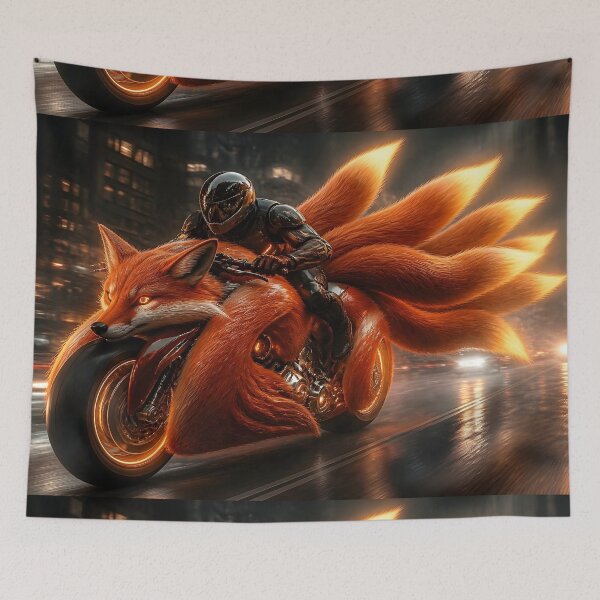 Item preview, Nine-Tailed Fox Motorcycle designed and sold by sigmaartstudio.