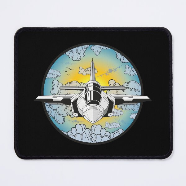 Item preview, Military Fighter Jet Flying Sunset Cloud Badge Aviation designed and sold by LudmylArt.