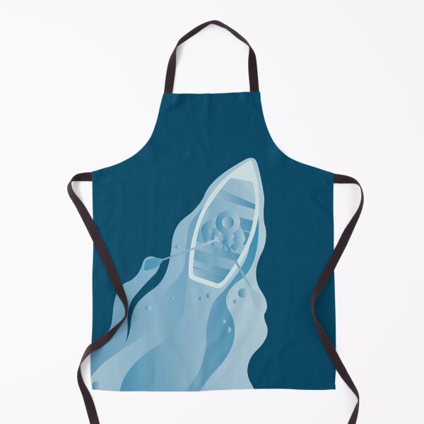 Item preview, Rowing Boat Top View Blue Water Ocean Kayak Illustration designed and sold by LudmylArt.