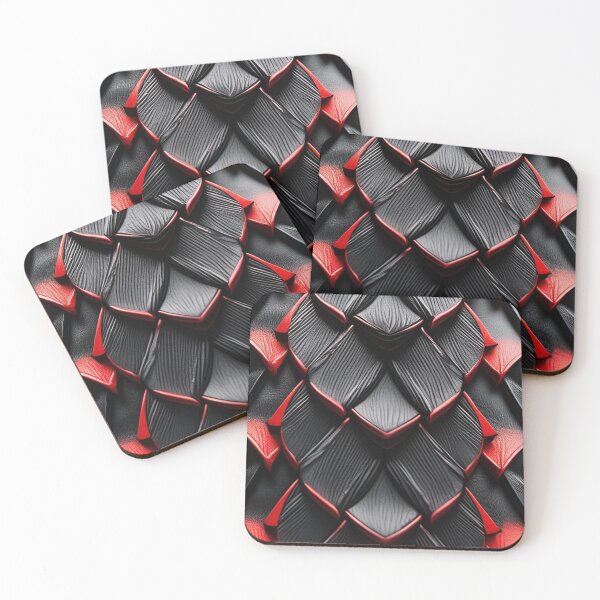 Item preview, Black and Red Dragon Scale Armor Texture Dark Fantasy Pattern designed and sold by LYAN-STORE.