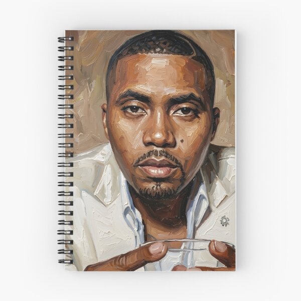 Item preview, Nas Rapper Oil Painting designed and sold by maretsad.