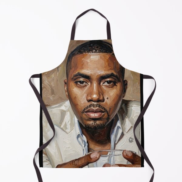 Item preview, Nas Rapper Oil Painting designed and sold by maretsad.