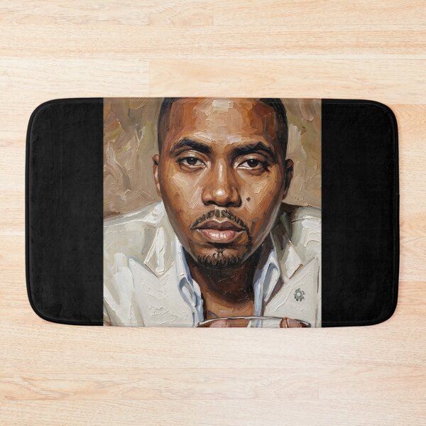 Item preview, Nas Rapper Oil Painting designed and sold by maretsad.