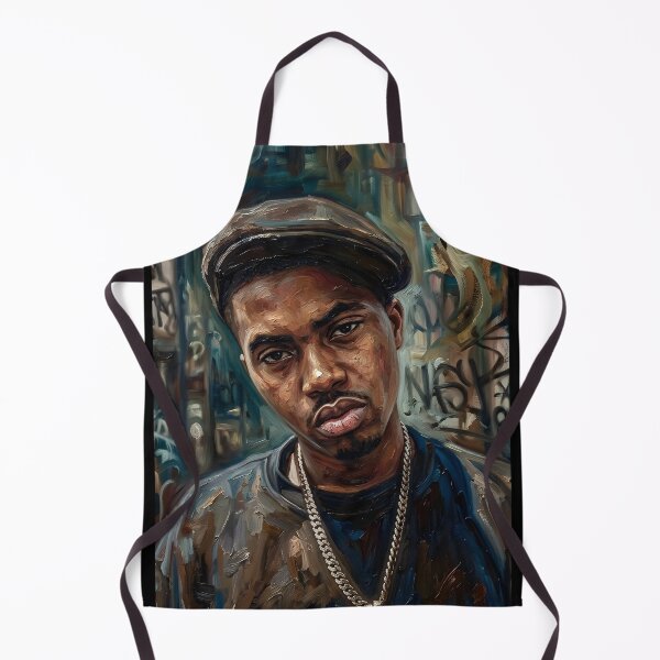 Item preview, Nas Rapper Oil Painting designed and sold by maretsad.