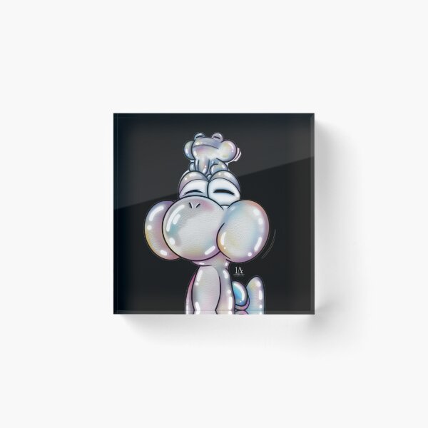 Artikelvorschau, Glänzender, irisierender Bubble Yoshi mit winziger Frosch-Ästhetik entworfen und verkauft von LudmylArt.