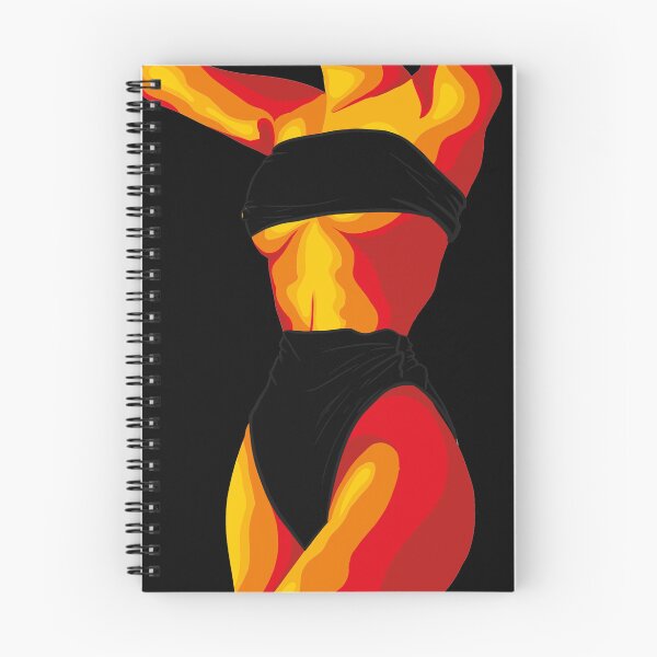 Item preview, Thermal Body Heatmap Red Orange Female Silhouette Art designed and sold by LudmylArt.