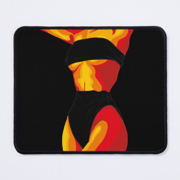 Item preview, Thermal Body Heatmap Red Orange Female Silhouette Art designed and sold by LudmylArt.