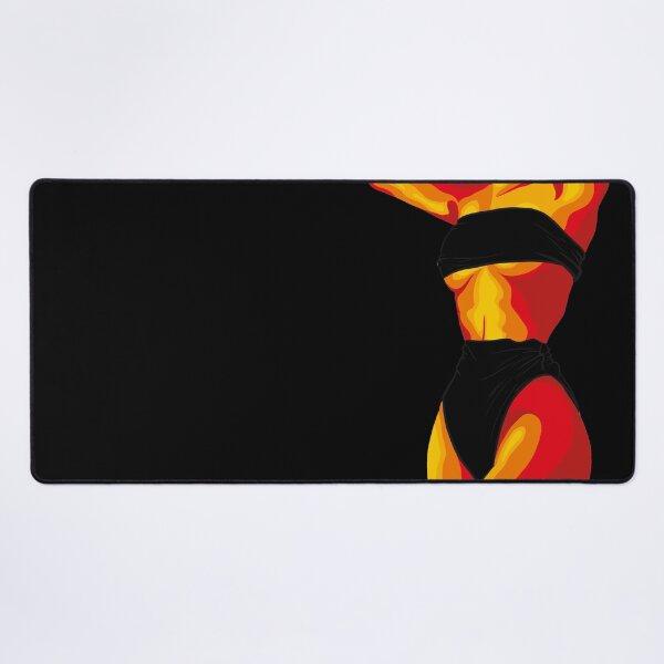 Item preview, Thermal Body Heatmap Red Orange Female Silhouette Art designed and sold by LudmylArt.