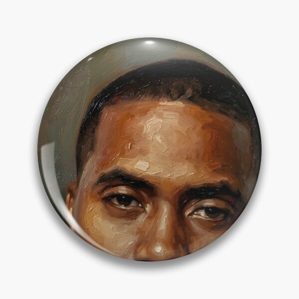 Item preview, Nas Rapper Oil Painting designed and sold by maretsad.