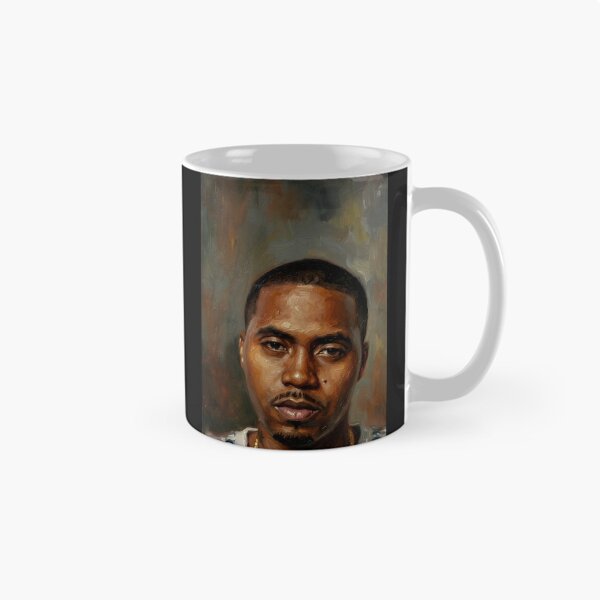Item preview, Nas Rapper Oil Painting designed and sold by maretsad.