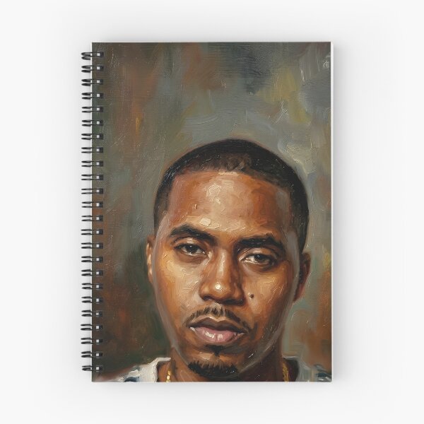 Item preview, Nas Rapper Oil Painting designed and sold by maretsad.