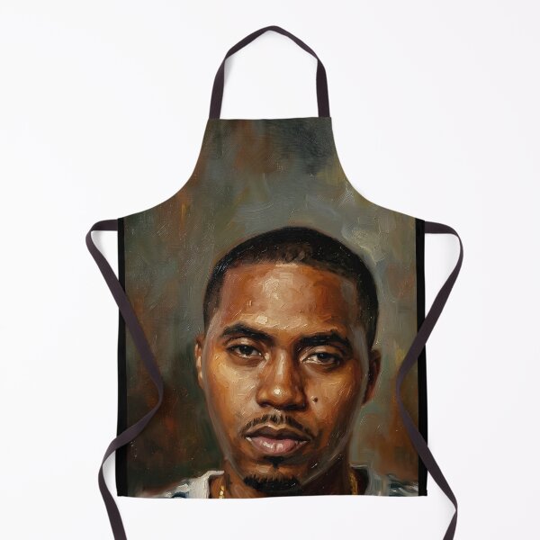 Item preview, Nas Rapper Oil Painting designed and sold by maretsad.