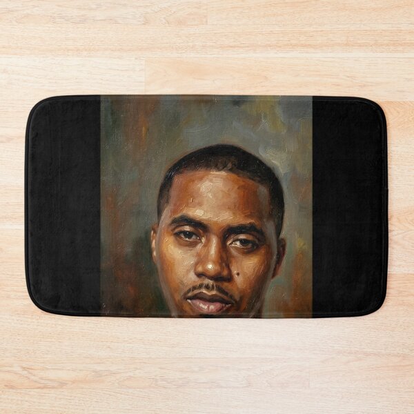 Item preview, Nas Rapper Oil Painting designed and sold by maretsad.