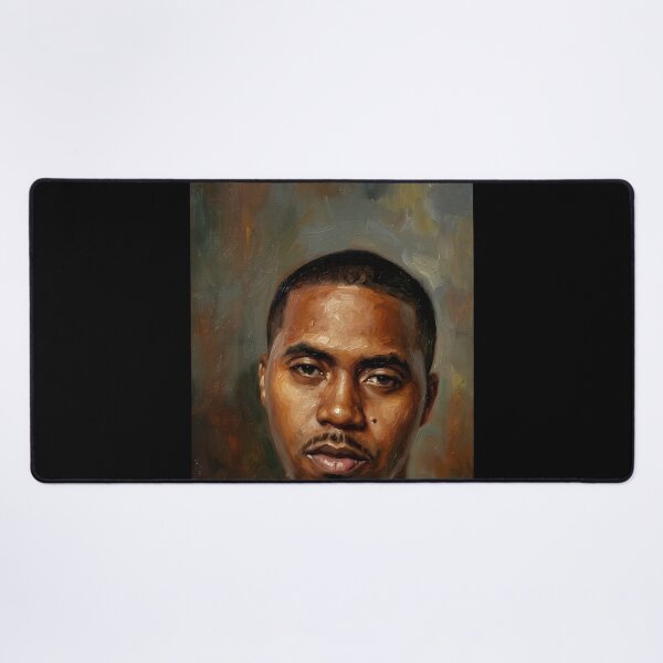 Item preview, Nas Rapper Oil Painting designed and sold by maretsad.