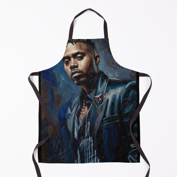 Item preview, Nas Rapper Oil Painting designed and sold by maretsad.