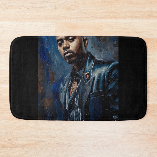 Item preview, Nas Rapper Oil Painting designed and sold by maretsad.