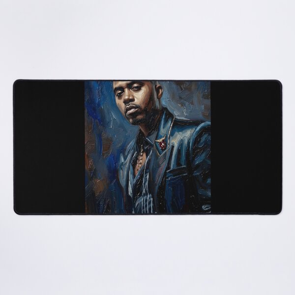 Item preview, Nas Rapper Oil Painting designed and sold by maretsad.
