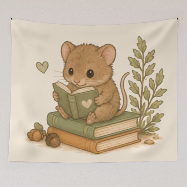 Item preview, Bookworm Harvest Mouse designed and sold by MellowMunchkins.