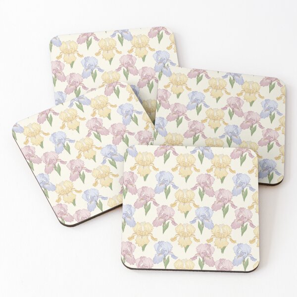 Item preview, Pastel Iris Flowers – Elegant Botanical Seamless Pattern designed and sold by The Digital Compass.