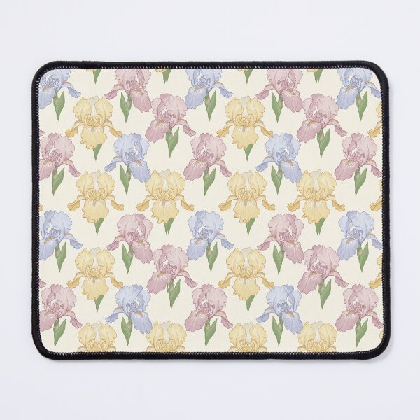 Item preview, Pastel Iris Flowers – Elegant Botanical Seamless Pattern designed and sold by The Digital Compass.