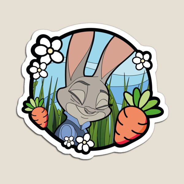 Item preview, Judy Hopps Zootopia Bunny Carrots Circle Frame Illustration designed and sold by LudmylArt.