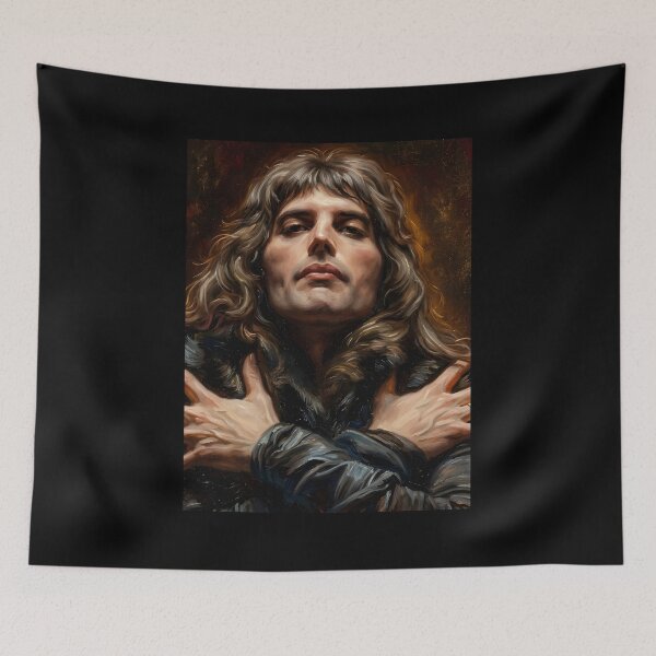 Item preview, freddie mercury oil painting designed and sold by maretsad.