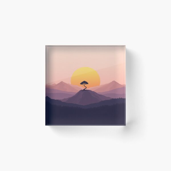 Item preview, Not Broken Just Different Art – Sunrise Mountain Landscape Neurodiversity Print designed and sold by Flownow.