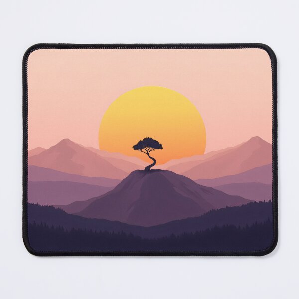 Item preview, Not Broken Just Different Art – Sunrise Mountain Landscape Neurodiversity Print designed and sold by Flownow.