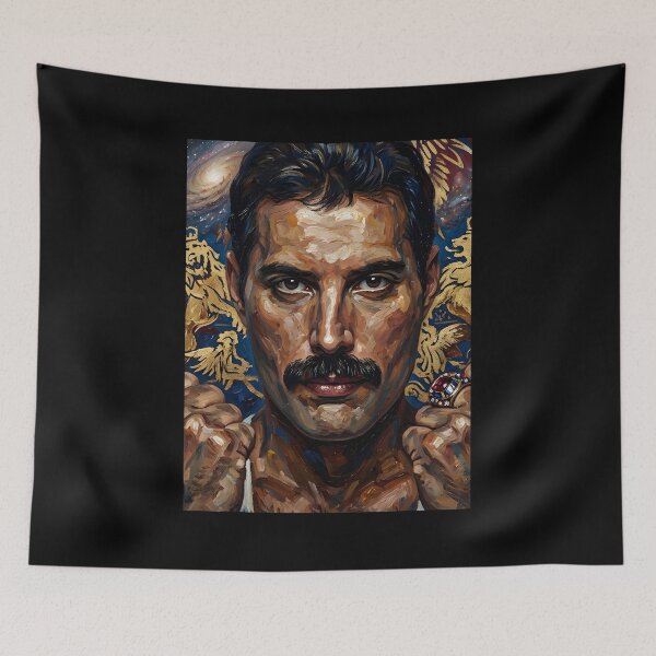 Item preview, freddie mercury oil painting designed and sold by maretsad.