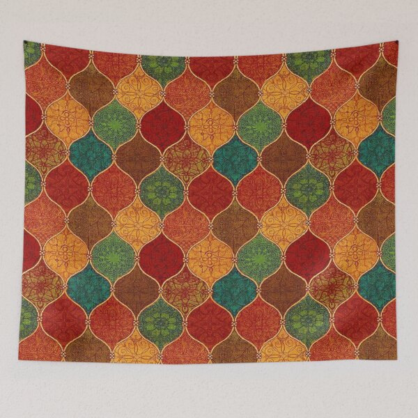 Item preview, Moroccan Mosaic Tile Pattern | Colorful Boho Geometric Seamless Design designed and sold by Pickachoo.