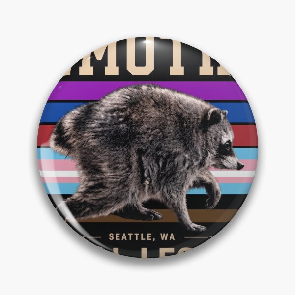 Item preview, Jimothy Raccoon The Feral Legend - Seattle Raccoon Pride Flag Design designed and sold by Freedom Line Studio.